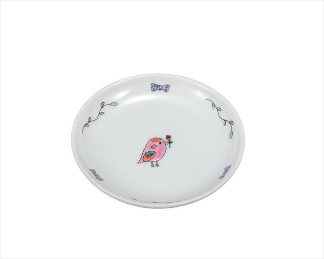 
九谷焼ギフト ご贈答品 御祝い 九谷焼3.2号豆皿 ことりA 
