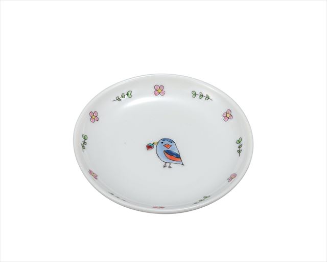 
九谷焼ギフト ご贈答品 御祝い 九谷焼3.2号豆皿 ことりB 
