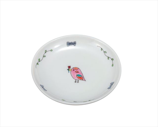 九谷焼ギフト ご贈答品 御祝い 九谷焼3.2号豆皿 ことりE
