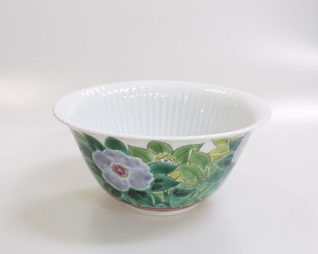 九谷焼アウトレット50 Off 難あり 九谷焼7号鉢 椿 川田稔 九谷焼販売のうつわの五彩庵