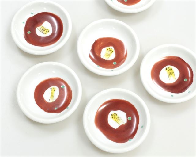 
九谷焼ギフト ご贈答品 御祝い 九谷焼豆皿 椿 古田テルミ 
